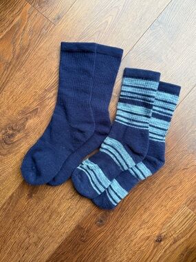 Navy Crew Socks - Pair